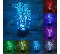 TD® Lampe optique pose décoratif tactile couleur illusion optique modèle chien patrouilleur faible consommation câble USB 3 piles AA