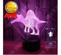 TD® Lampe optique poser décoratif tactile 7 couleur illusion optique modèle dinosaure faible consommation câble USB ou 3 piles AAA