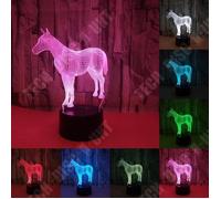 TD® Lampe optique poser décoratif tactile 7 couleurs illusion optique - modèle cheval - faible consommation câble USB ou 3 piles