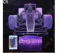 TD® Lampe optique poser décoratif tactile 7 couleurs illusion optique - modèle formule 1 - faible consommation câble USB 3 piles