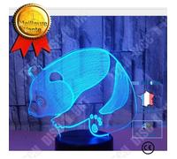 TD® Lampe optique poser décoratif tactile 7 couleurs illusion optique - modèle panda - faible consommation câble USB ou 3 piles AAA