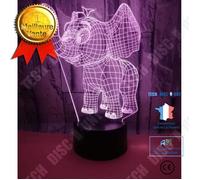TD® Lampe optique poser décoratif tactile 7 couleurs illusion optique - modèle panda - faible consommation câble USB ou 3 piles AAA