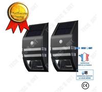 TD® [Lampe Solaire Murale LED]2 Pack Eclairage Solaires d'Exterieur Detecteurs de Mouvement Automatique Alimente par l'Energie Sola