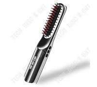 TECH DISCOUNT Lisseur Attelle Sans Fil Portable USB Charge Peigne à Cheveux Droit Peigne à Barbe Pour Hommes Peigne Droit à Double Usage