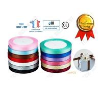 Td® Lot De 13 Pièces De Rouleaux De Rubans- Pour Bricolage- Ruban Arc Accessoires Bricolage- Multicolore- Polyester Brillant