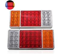 TD® Lot de 2 feux Arrières LED Indicateur Stop / 2 x 12 v 36 LED Feux Arrière Arrêt Indicateur Bateau Voiture Remorque Camion