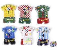 Td® Lot De 6 Mini Flippers/ Motif Maillot De Foot / Jeux Kermesse Anniversaire Enfants