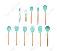 Td® Lot Ustensiles,Ensemble D'outils De Cuisine 9-12-13 Pièces Ensemble D'ustensiles De Cuisine En Bois Et - Type Mint Green 11pcs