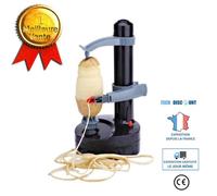 TD® Machine à éplucher électrique avec système de rotation acier inoxydable alimentation piles fruits et légumes épluchages