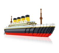 TD® Maquette bateau croisière building block grand Titanic Set 3800 mini blocs Pcs jouets bricolage puzzle 3D Jouet Éducatif