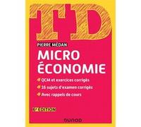 TD Microéconomie Pierre Medan (Auteur)