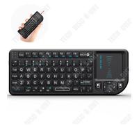 TD® Mini Clavier sans fil (QWERTY) 2,4 GHz avec Touchpad pour PC, PAD, XBox 360, PS3, TV box Google Android, HTPC, IPTV NOIR