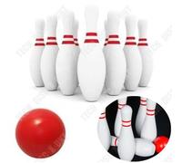 TD® Mini Jeu de Bowling 10 Quilles + 1 Balle et 1 Tapis- Jeu Bowling Enfants- Quille Jouet- Jeux Plein Air