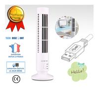 TD® Mini ventilateur colonne USB, Tour De Ventilation blanche ou noire verticale, pour bureau travail détente ordinateur portable