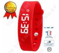 Td® Montre Bracelet Intelligent Led 5w Multifonctionnelle / Podomètre Sommeil Surveillance Smart Bracelet Silicone (Rouge)