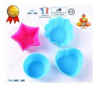 Td® Moule Gâteaux Original Silicone Pâtisserie Muffin Chocolat Madeleine Petites Formes Coloré 9 Pièces Cuisine Préparer Enfants Cak