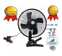 Td® Neufu Ventilateur Oscillant Sur Clip 12v 2-Vitesses Airflow Pr Home Bateau Camion Caravane