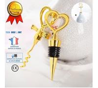 Td® Ouvre-Bouteilles Tire-Bouchon Cadeaux Ensemble De Vin Rouge Couple Coeur Amour Mariage Décapsuleur Boissons Décoration Coffret So