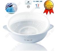 Td® Passoire Plastique Double Usage Panier De Lavage Bleu Multifonctionnel Tamis Cuisine Égoutter Eau Propre Sec Fruits Et Légumes