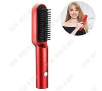 Td® Peigne À Lisser Les Cheveux Sans Fil Curl Straight Dual Purpose Hair Straightener Travel Portable Rechargeable Curling Tongs