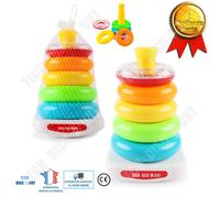 Td® Pyramide En Arc En Ciel Pour Bébés Et Nouveaux Nés Naissance 6 9 Mois Bébé Ludique Jouet Activité Apprentissage Couleur