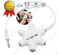 TD® Répartiteur audio 5 ecouteurs jack micro casque pour smartphone optique rca Iphone MP3 android apple samsung tablette video