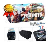 TD® Sac à Stylos Trousse à Crayons Scolaire Solide Durable Zipper pour Etudiants - Fortnite Noir Noir