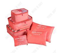 TD® sac de rangement pour le voyage Ensemble de 6 pièces Grande capacité Rangement par catégorie Poignée large Commode et pratiqu