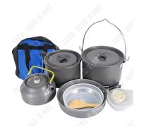 Td® Set De Pique-Nique Kits Sûr Et Durable Facile À Ranger Et À Transporter Set De Casseroles Et Poêles En Aluminium Pour L'extér Multicolore