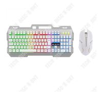 TD® Souris clavier filaire mécanique lévitation jeu feel board arc-en-ciel clavier rétro-éclairé jeu bureau souris photoélectrique