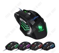 TD® Souris de jeu optique filaire USB coloré ordinateur de bureau ordinateur de bureau lumineux sensation confortable