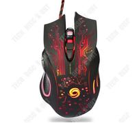 TD? Souris Gaming USB 6 Boutons LED Optique Professionnel Pro ?quipement Gamer PC Portable Luminosit? RGB Personnalisable et R?glabl