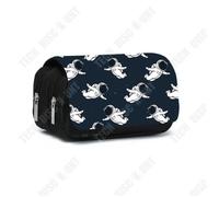 Td® Star Astronaut Polyester Flip Pen Bag Pilot Grande Capacité Double Couche Papeterie Boîte Crayon Sac Grande Capacité Stylo Sac