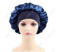 Td® Stretchy Wide-Brimmed Silk Sleeping Cap Fashion Solid Color Women's Hair Care Cap Satin Night Hair Cap Hairdressing Cap