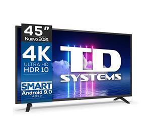 TD Systems 45 Pouces UHD 4k Smart TV - Téléviseur Android 9.0 AOSP, 3x HDMI, 2x USB (Modèle K45DLJ12US)