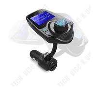 Td® T10 Kit Mains Libres Bluetooth Transmetteur Fm Mp3 Lecteur De Voiture Adaptateur Radio (Bleu)