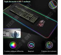 TD® Tapis de Souris Gamer Lumineux Tapis de souris LED Light, Gaming Mouse Pad avec LED Rétro-Eclairage RVB avec câble USB