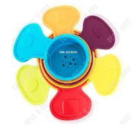 Td® Tasses Empilables De Tournesol Amusantes Et Éducatives Pour Enfants Empilant Jenga,Jouets Bain Et De Bain Parent-Enfant 6 Ensemb