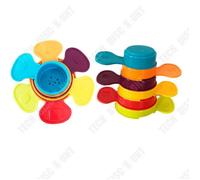 Td® Tasses Empilables De Tournesol Amusantes Et Éducatives Pour Enfants Empilant Jenga,Jouets Bain Et De Bain Parent-Enfant 6 Ensemb