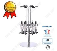 TD® TECH DISCOUNT Support pour 6 Bouteilles Design avec Doseur Alcool 1,5 oz (43 ml) en Aluminium