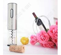 Td® Tire Bouchon Électrique Ouverture Bouteille Vin Apparence Moderne Éclatante Cadeau Anniversaire Pile Batterie Rechargeable Blanc