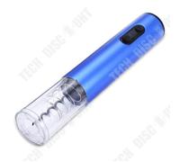 Td® Tire Bouchon Électrique Ouverture Bouteille Vin Apparence Moderne Éclatante Cadeau Anniversaire Pile Batterie Rechargeable Bleu