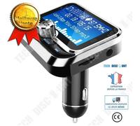 TD® Transmetteur FM Bluetooth 4.1 Grand écran 1.8 pouces - Kit Voiture Appel Main-Libre sans Fil Adaptateur Émetteur Radio Noir