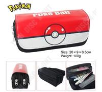 TD® Trousse, Sac à Stylos Trousse à Crayons Scolaire Solide Durable Zipper pour Etudiants (Rouge) - Étui à crayons Pokemon Rouge