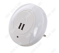 Td® Veilleuse Enfant Détecteur De Mouvement Led Prise Électrique Mural Bébé Rechargeable Lumière Nuit Douille Usb 2 Ports Luminosité Multicolore