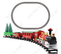 TD® Voiture de chemin de fer électrique Voiture de jouet pour enfants Cadeau de train de Noël Garçons et filles avec des jouets
