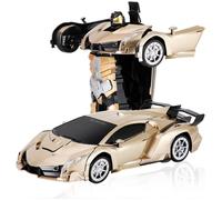 TD® Voiture robot télécommandé transformable robocop contruction jouet télécommande guide kit project smart roues miniature enfant