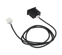 TD74-66-DFX Câble d'interface audio AUX pour 6 (2006-2011) - Adaptateur stéréo 16 broches avec rallonge de 150 cm, ABS noir, montage direct Auxil de voiture