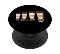 TDAH Papa Amoureux de café Sensibilisation au TDAH et à l'Autisme PopSockets PopGrip Adhésif