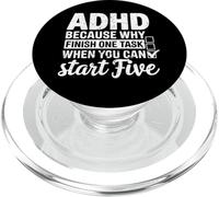 TDAH Pourquoi Terminer Une tâche Quand Vous Pouvez Commencer Cinq PopSockets PopGrip pour MagSafe